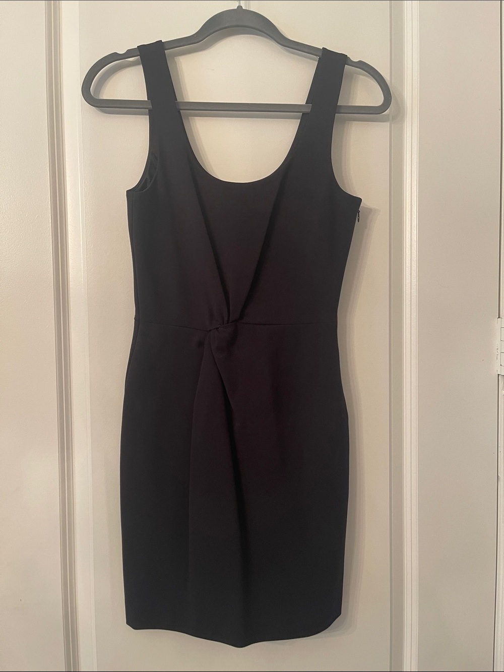 Armani Exchange Black Twist-Detail Mini Dress